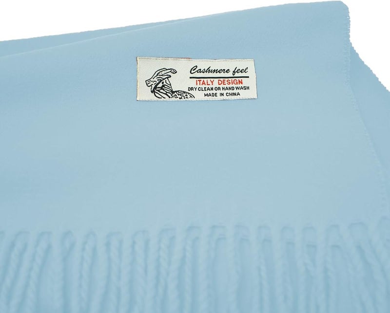 Glory Max Unisex Plain Solid Color Winter Scarf Cashmere Feel Soft Classic 72"x12" - Image 2
